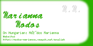 marianna modos business card